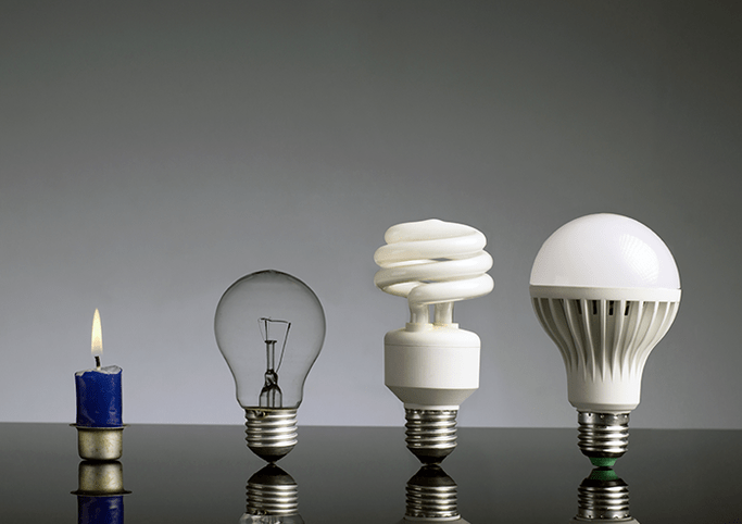 enerji tasarrufu için mum ve lambalar